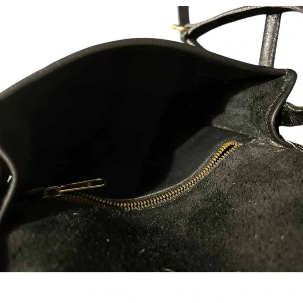 COACH VINTAGE LINDSAY CROSSBODY BAG Black Leather Purse Interior Creed - Picture 9 of 13